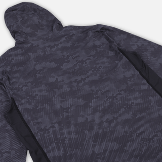 Angled back view of AQWA rash guard – UPF coverage for boat decks and inshore fishing.