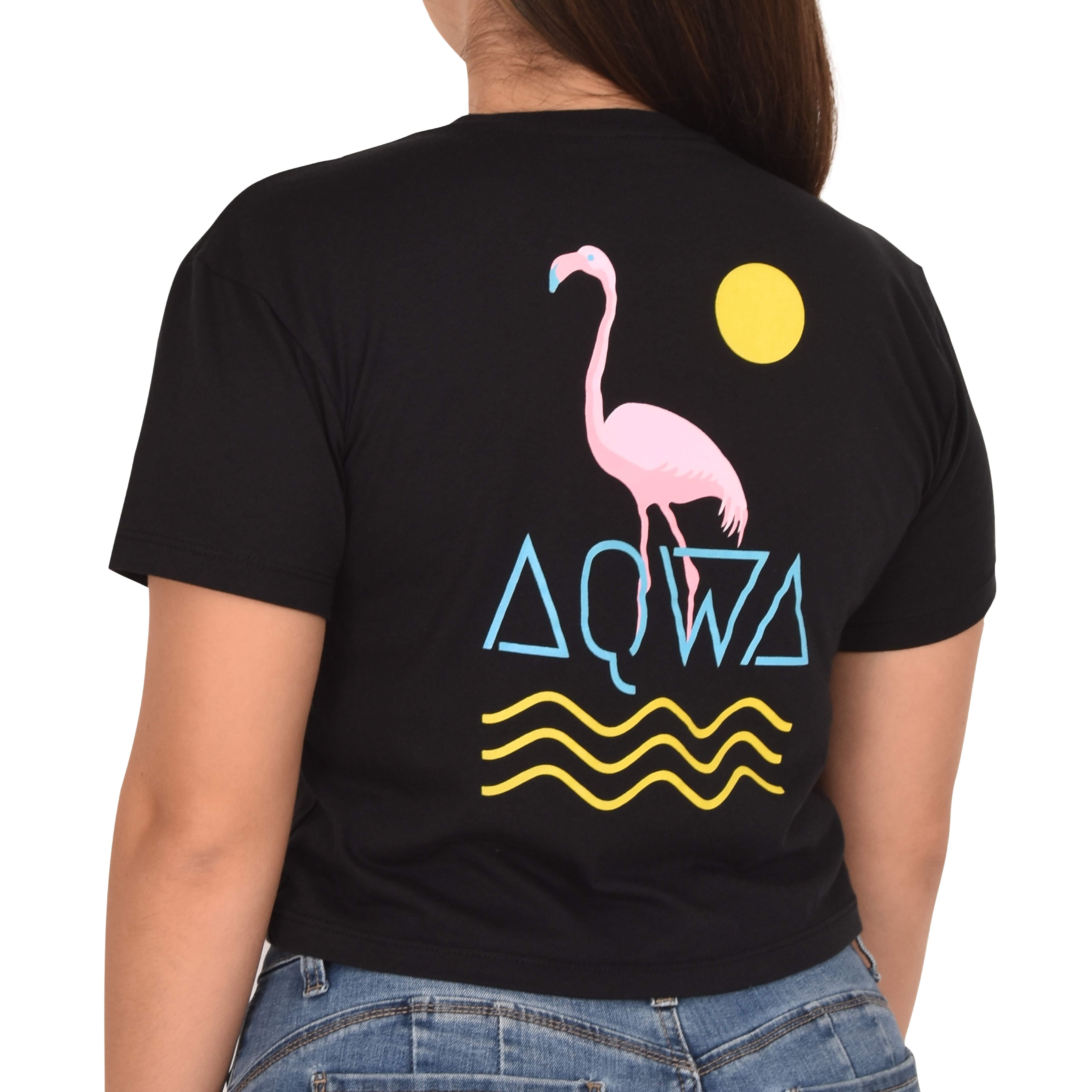 Flamingo Nights - Womens Crop Shirt